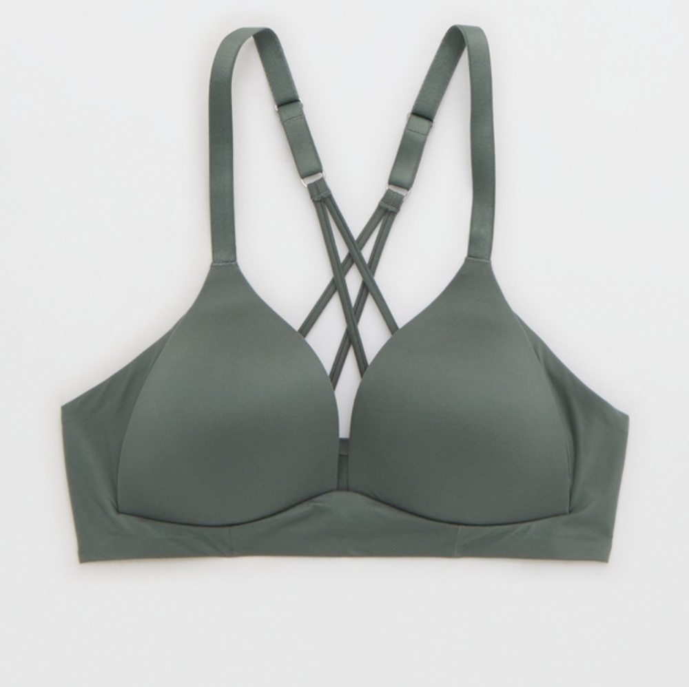 Aerie Real Sunnie Wireless Lightly Lined Strappy Bra - Picture 3 of 4